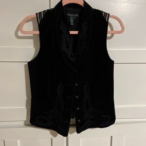 Small Ralph Lauren Suit Vest (Black and White)